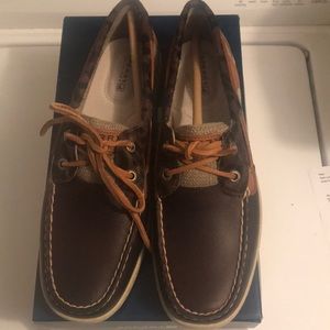 Women’s Sperry bluefish tan leopard